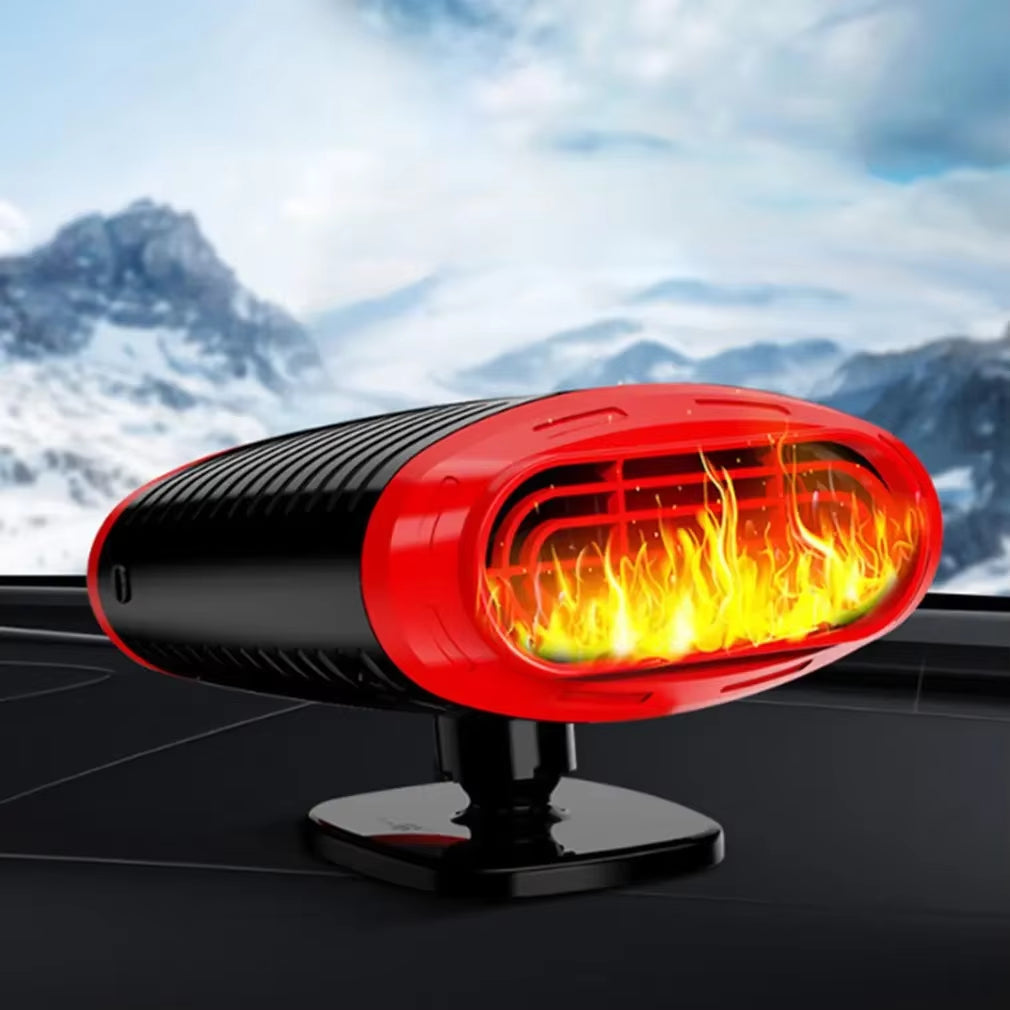 Car Heater Mini 12V Electric Heater - Adjustable Fan, Defrost Snow Demister