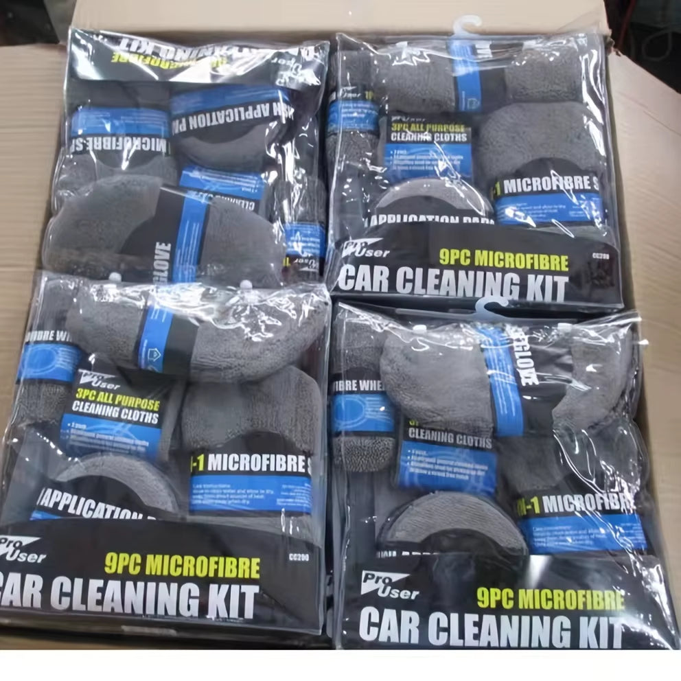 9 Piece Car Detailing Kit, Car Cleaning Kit, Car Washing Kit, Car Interior Detailing Kit, Men'S Car Gifts, for Car Care