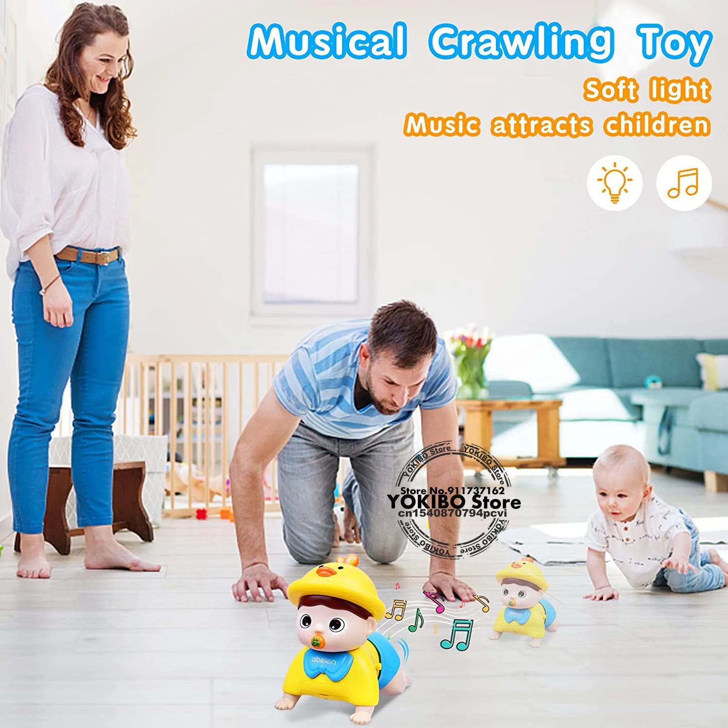 Crawling Baby Toys 18 Months + Toddler Musical Toys Baby Toys 18 Months + Early Educational Toys for Infant Toys Baby Toys