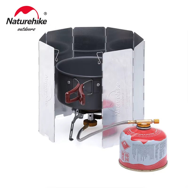 Ultralight Outdoor 8 Plates Foldable Wind Shield Camping Stoves Windshield Foldable Gas Cookers Wind Deflectors Stove