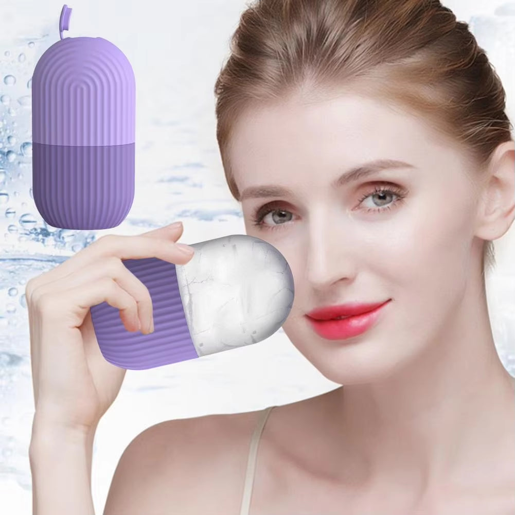 Ice Roller Reusable Puffy Eyes Roller Face Beauty Massage Ice Mold Pore Contraction Skin Cooling Roller for Skin Cares