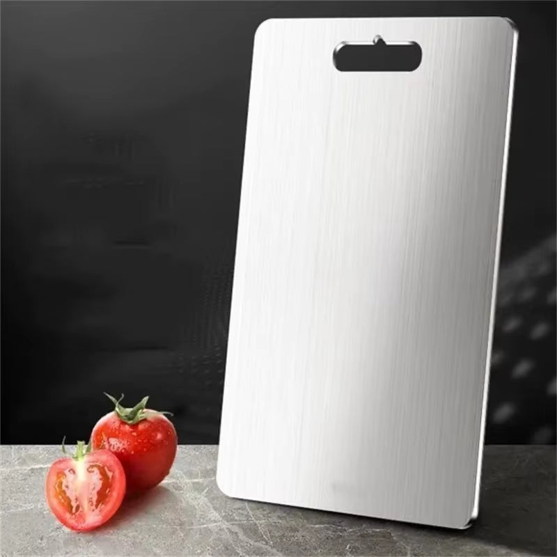 Thickened Stainless Steel Cutting Board Antibacterial Mildew-Proof Kitchen Fruit Vegetable Cutting Board Kneading Dough Board