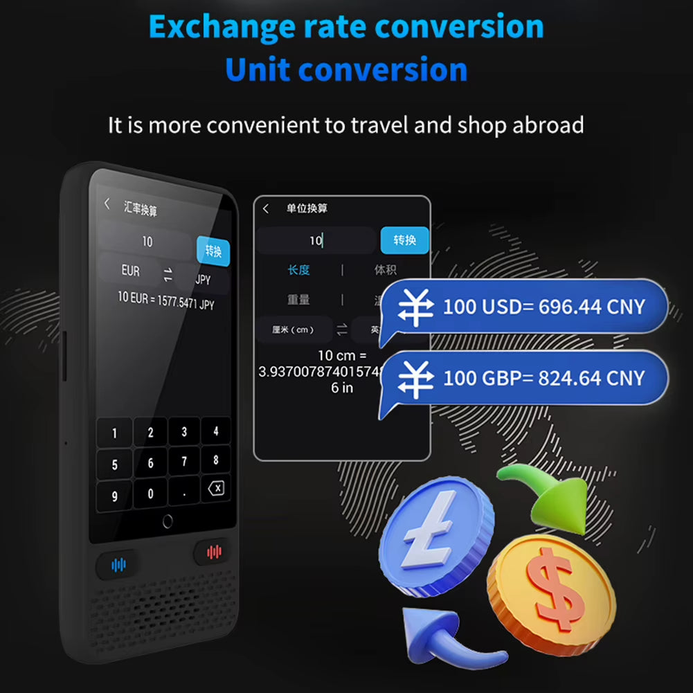 Portable Language Translator Device 138 Real-Time Languages Instant Voice Translator with Online Offline Translation