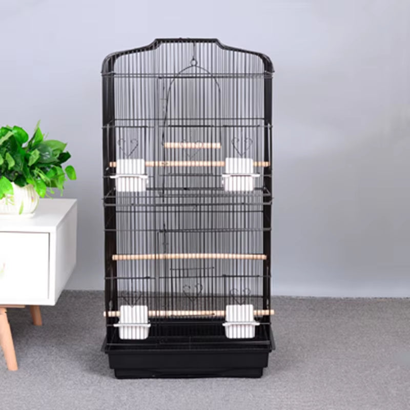 Gray Parrot Bird Cage, Extra Large, Luxury Large Peony, Metal Breeding, 1 Pc