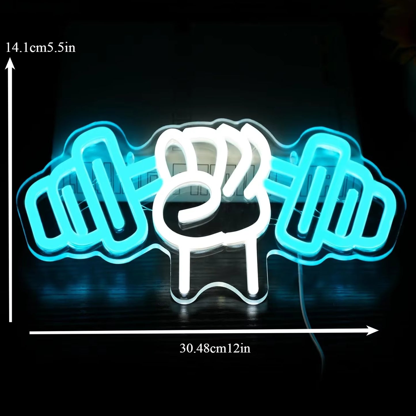 Dumbbell Neon Sign for Home Decor Bedroom Decor Led Sign Room Neon Sign Gym Decor Sports Neon Sign Men Women Wall Decor Gift