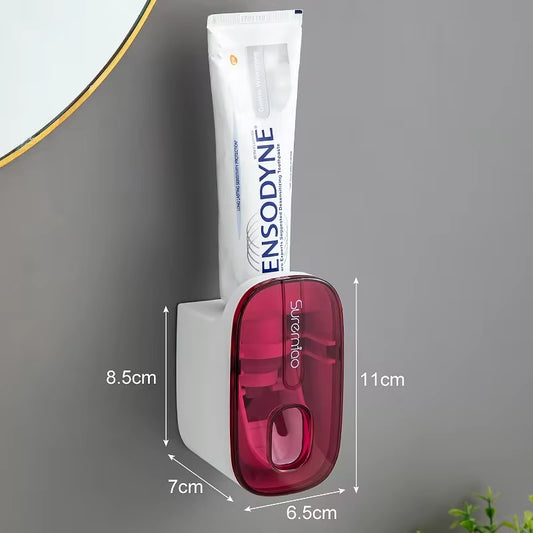 1 PCS Automatic Toothpaste Dispenser Bathroom Accessories Wall Mount Lazy Toothpaste Squeezer Toothbrush Holder