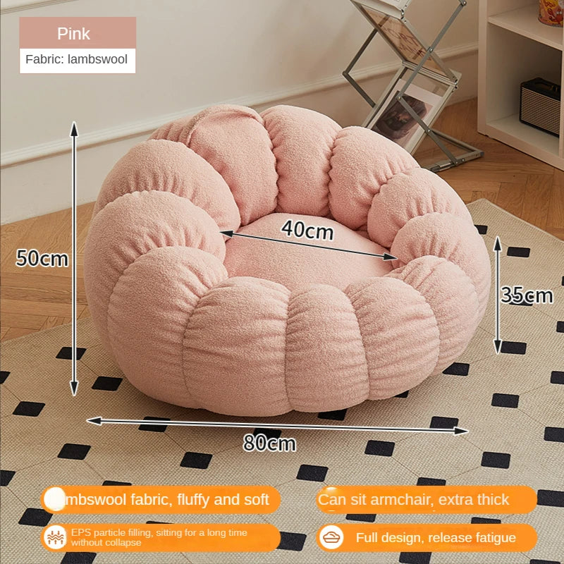 Lazy Sofa Sofa Chair Balcony Leisure Sleep Sofa Living Room Sofas Modern Easy Chair Small Sofa with Stool Bedroom Furniture