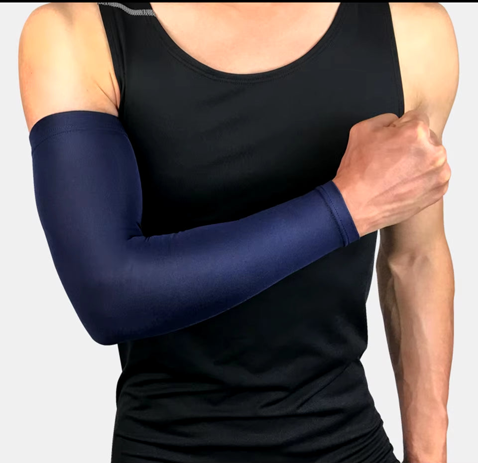 Men High Elastic Basketball Arm Sleeves Armband Soccer Volleyball Elbow Support Brace Sports Accessories Women Sports Safety