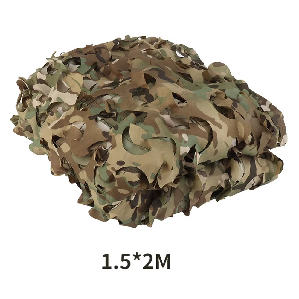 Outdoor Camouflage Net Mountain Camping Tactical anti UV Outdoor Camouflage Netting 1.5*2M