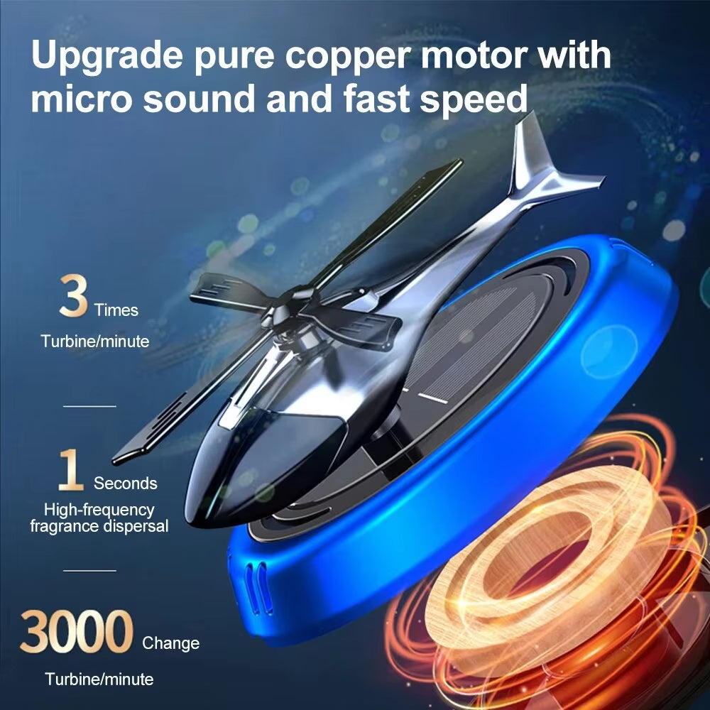 Solar Car Air Freshener Perfume Helicopter Decoration Interior Decoration Solar Car Rotating Aromatherapy Perfume Diffuser