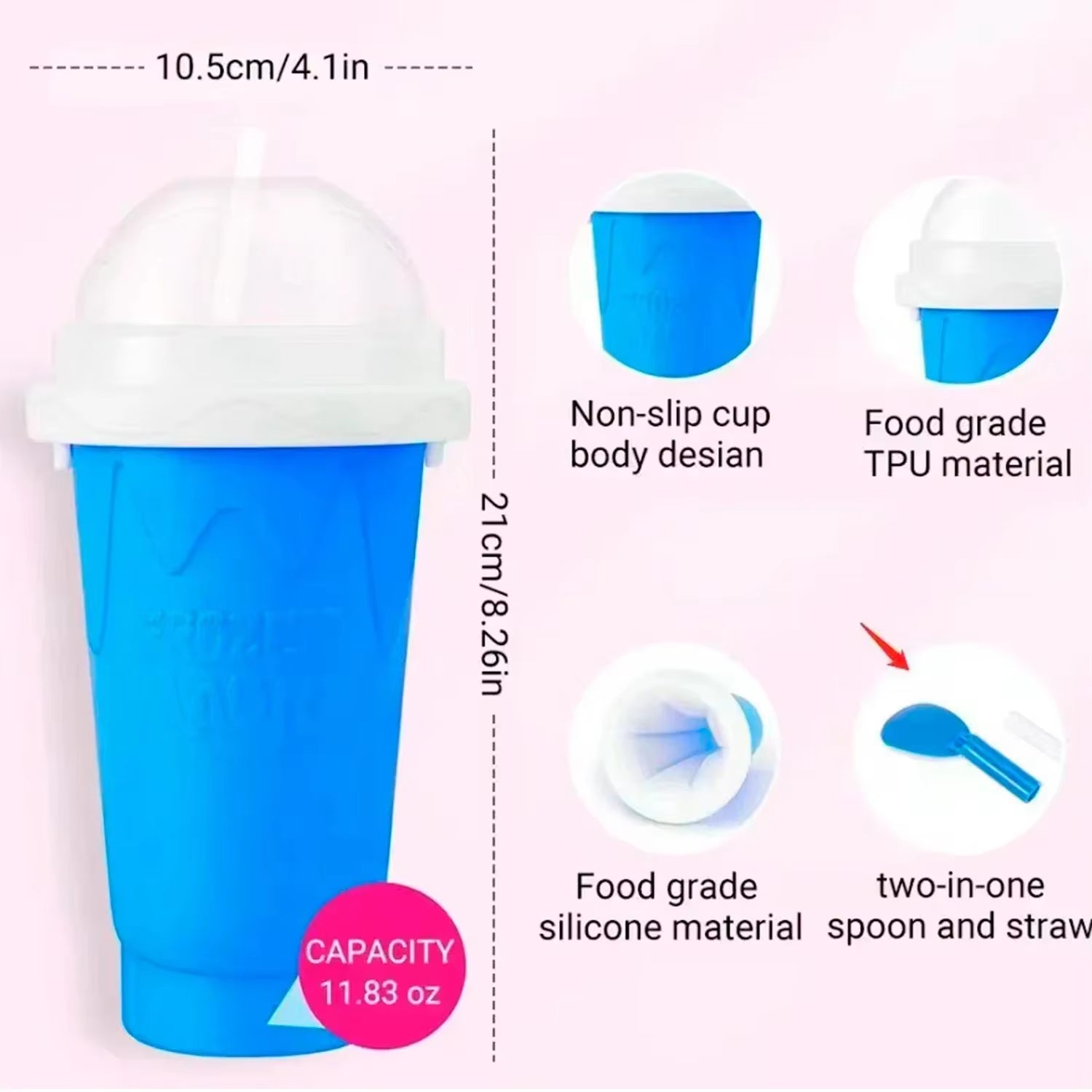 Pinch Cup a Pinch into Ice Cup Net Red Refrigeration Cup Smoothie Cup Summer Shake Home Smoothie Cup Summer