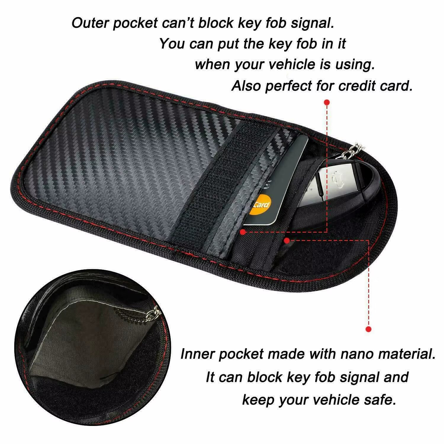 New RFID Faraday Box anti Theft Fob Protector Radiation-Proof Mobile Phone Box Car Keyless Signal Blocker Security