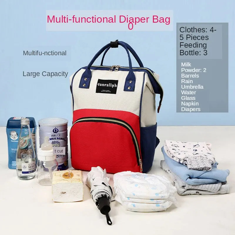 Diaper Bag Mummy Backpack Large Capacity Bag Mom Baby Multi-Function Waterproof Outdoor Travel Diaper Bags for Baby Care