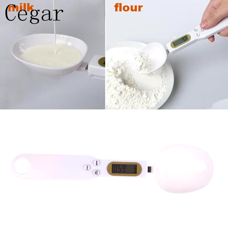 LCD Digital Kitchen Scale Electronic Cooking Food Weight Measuring Spoon 500G 0.1G Coffee Tea Sugar Spoon Scale Kitchen Tool