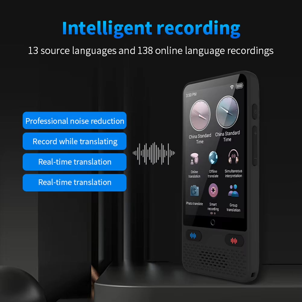 Portable Language Translator Device 138 Real-Time Languages Instant Voice Translator with Online Offline Translation