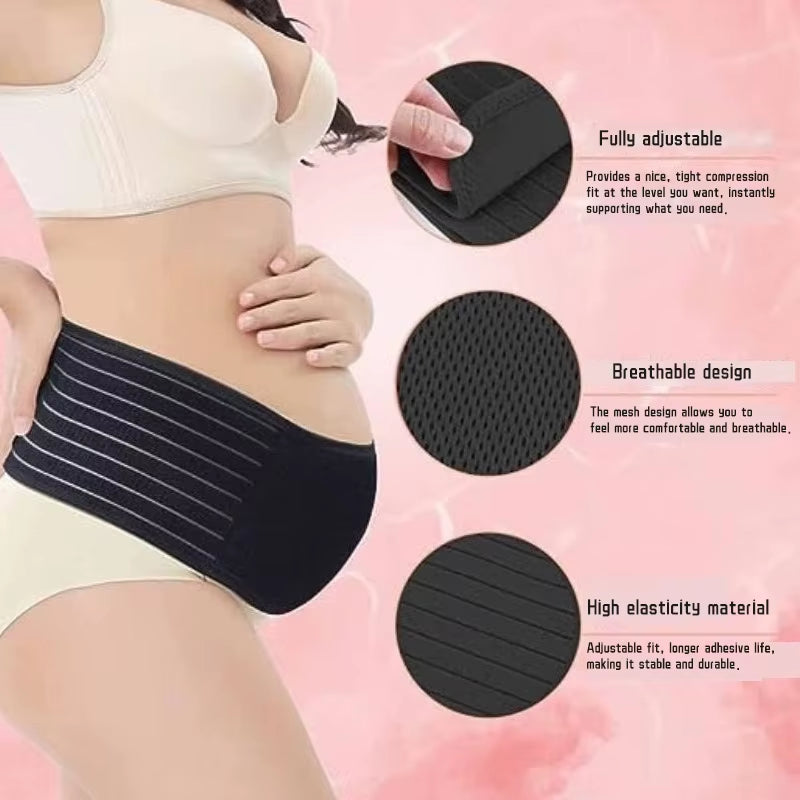 Soft Breathable Pregnancy Maternity Belly Band for Pregnant Women Adjustable Maternity Belt All Stages of Pregnancy Postpartum