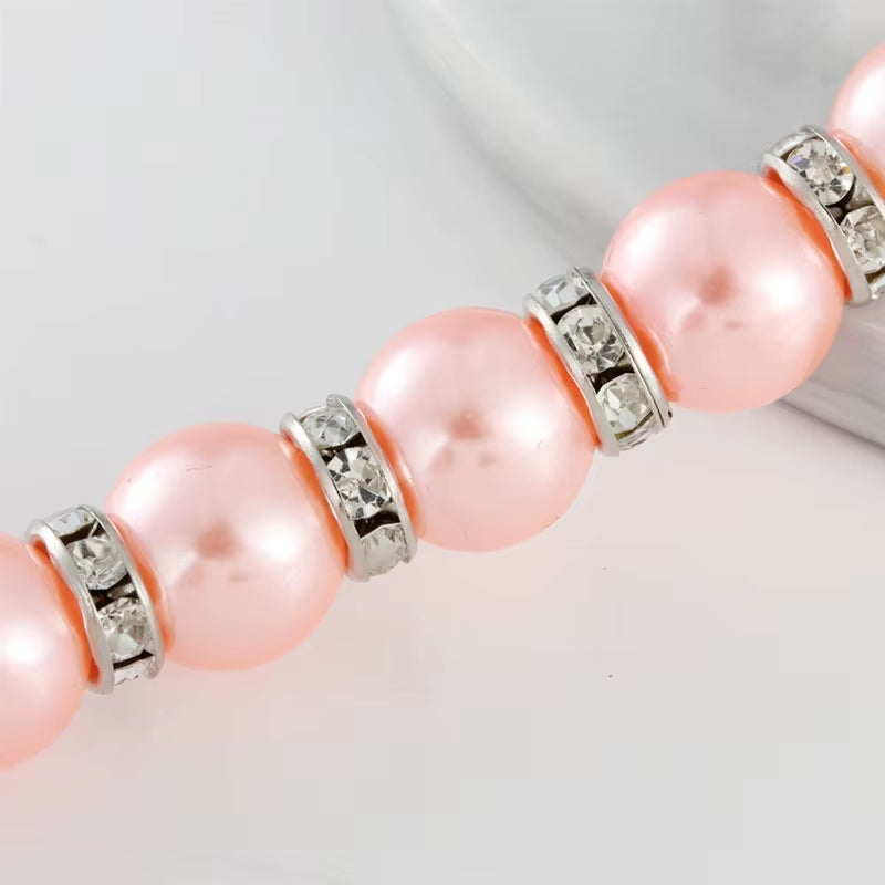 Pearls Pet Dog Collar Four Color Available Pet Necklace Jewelry Puppy Cat Wedding Collar Jewelry Accessories for Female Dogs