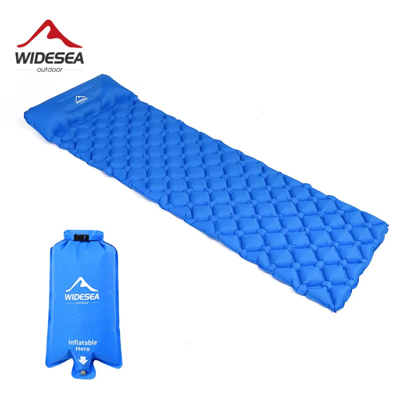 Camping Sleeping Pad Inflatable Air Mattresses Outdoor Mat Furniture Bed Ultralight Cushion Pillow Hiking Trekking