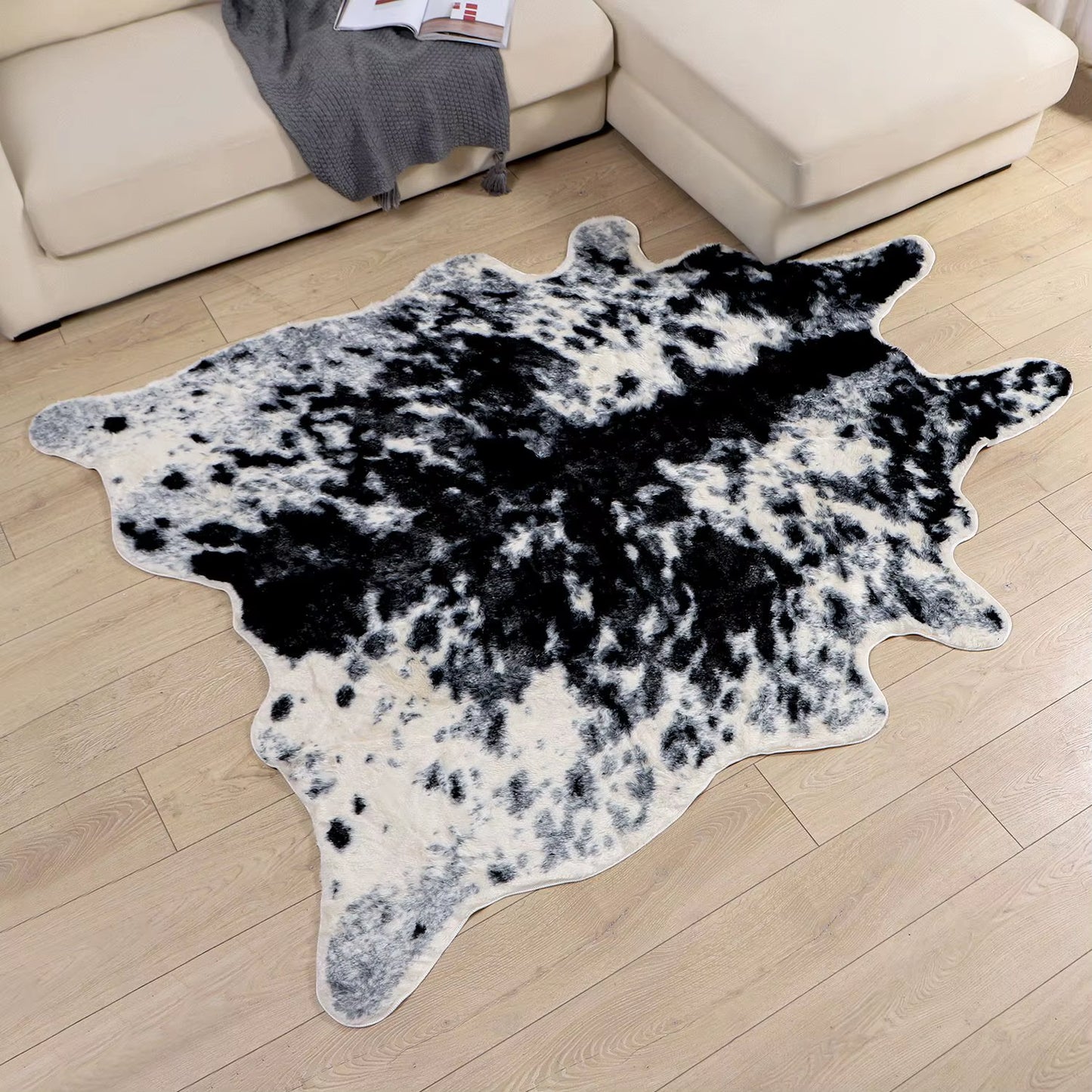 Special Offer Tiger Printed Rug Cow Leopard Tiger Printed Cowhide Faux Skin Leather Nonslip Antiskid Mat Animal Print Carpet