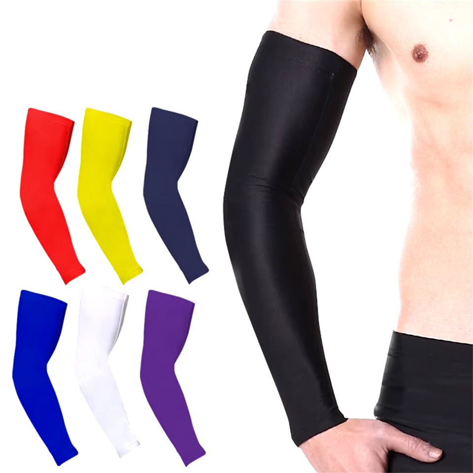 Men High Elastic Basketball Arm Sleeves Armband Soccer Volleyball Elbow Support Brace Sports Accessories Women Sports Safety