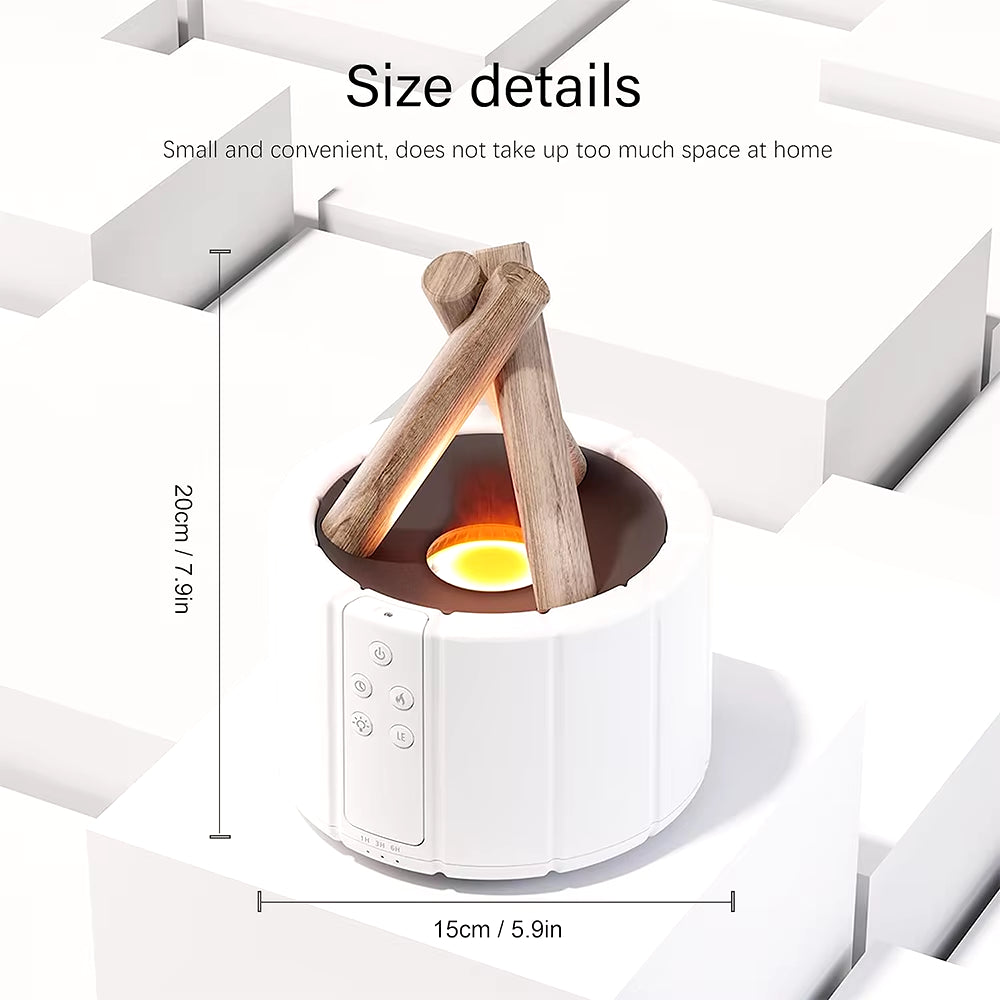 Simulated Flame Aroma Diffuser Bonfire Air Humidifier Ultrasonic Cool Mist Maker Fogger LED Essential Oil Lamp Difusor Dropship