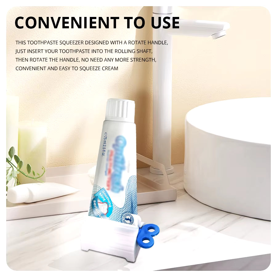 1 Pc Rolling Tube Toothpaste Squeezer Toothpaste Seat Holder Stand Rotate Toothpaste Dispenser for Bathroom