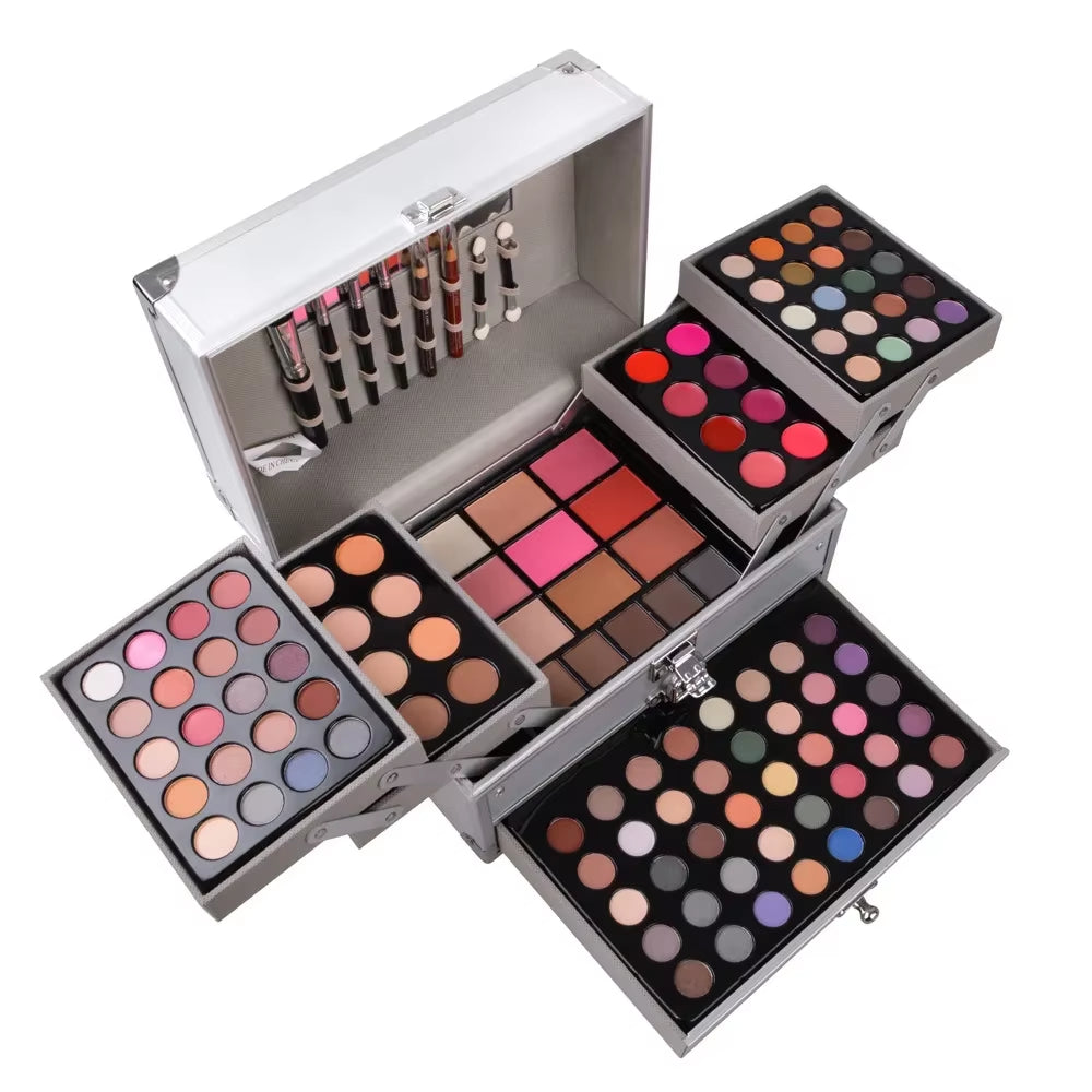 Makeup Gift Set for Women Full Kit All in One Make up Face Powder Eyeshadow Palette Lipstick Makeup Brushes Highlighter Bronzer