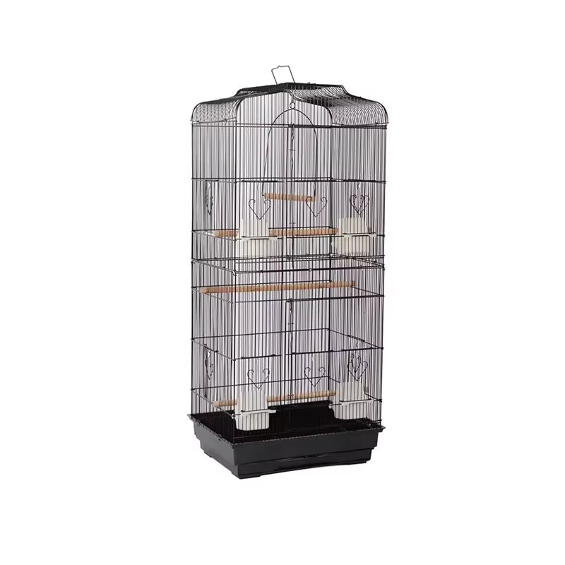 Gray Parrot Bird Cage, Extra Large, Luxury Large Peony, Metal Breeding, 1 Pc