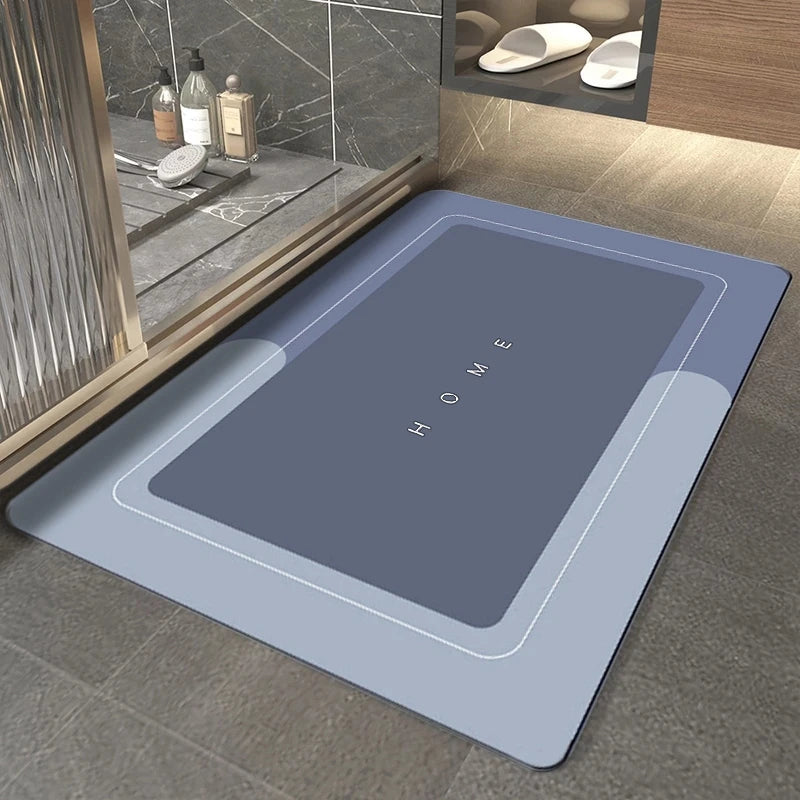 Super Absorbent Bath Mat Rubber Bathroom Rug Non-Slip Entrance Doormat Nappa Skin Floor Mats Toilet Carpet Kitchen Area Rugs