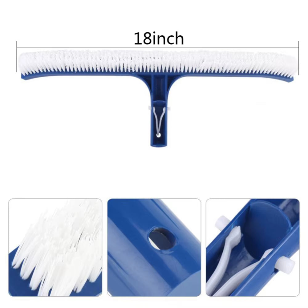 Professional 18'' Swiming Pool Brush Head Cleaning Spa Tools Equipment Accessories