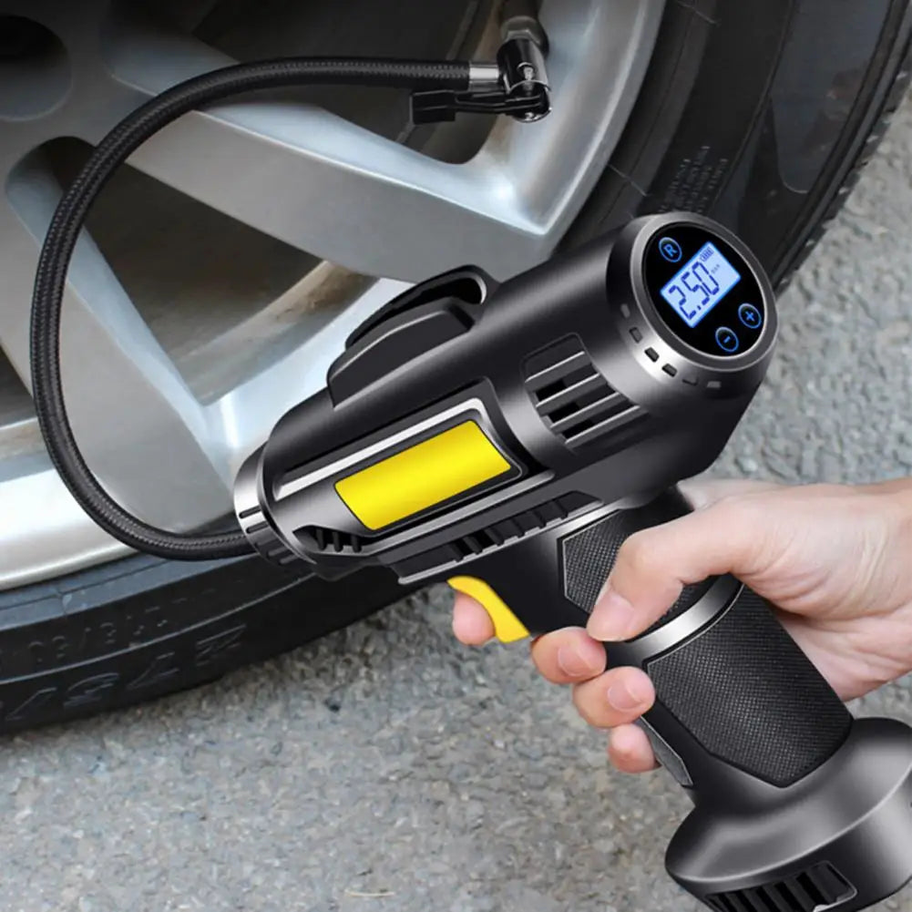 120W Car Air Pump Electric Car Tire Inflatable Pump Portable Rechargeable Air Compressor Digital Auto Tire Inflator Equipment