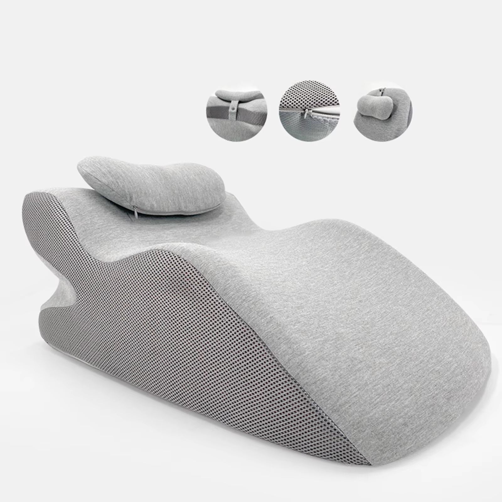 Face down Pillow Prone Pillow Washable Memory Foam Pillow Ergonomic Support Pillow Wedge Pillow Sleeping Relaxing Reading