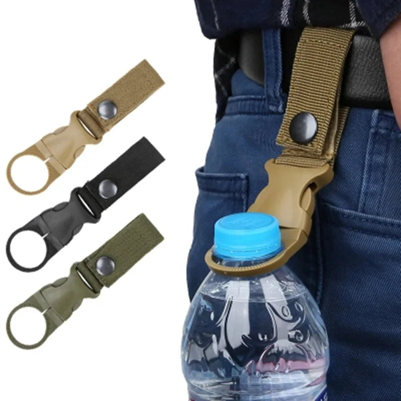 Molle Webbing Backpack Buckle Carabiners Attach Quickdraw Water Bottle Hanger Holder Outdoor Camping Hiking Climbing Accessories