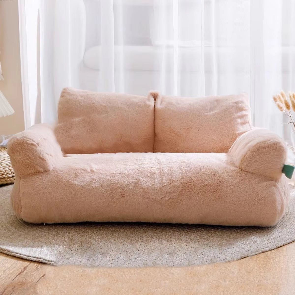 Pet Bed for Cats Sofa Winter Warm Dog Bed Soft Sofa for Dog with Bunny down Bottom Waterproof Dog Sofa Puppy Bed with Backrest