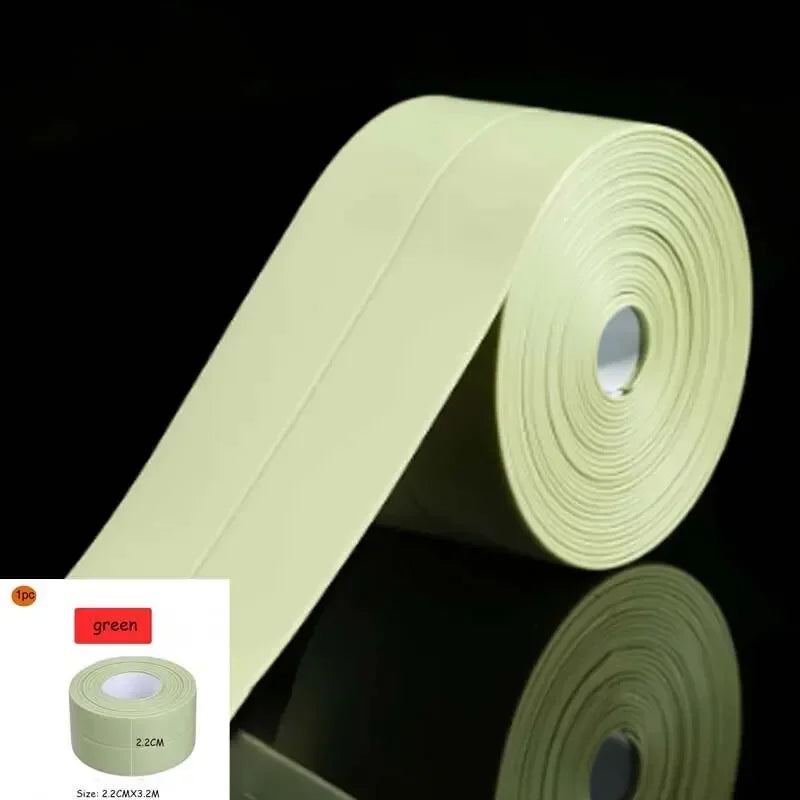 1 Roll of Kitchen Anti-Mold and Waterproof Tape, Moisture-Proof Kitchen and Bathroom Sink Gap, Beautiful Seam Toilet Sticker, Co