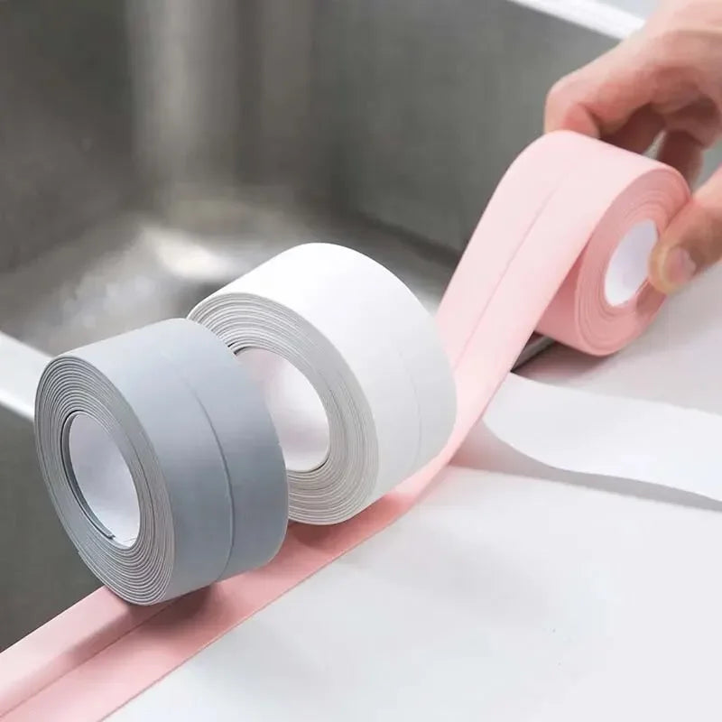 1 Roll of Kitchen Anti-Mold and Waterproof Tape, Moisture-Proof Kitchen and Bathroom Sink Gap, Beautiful Seam Toilet Sticker, Co