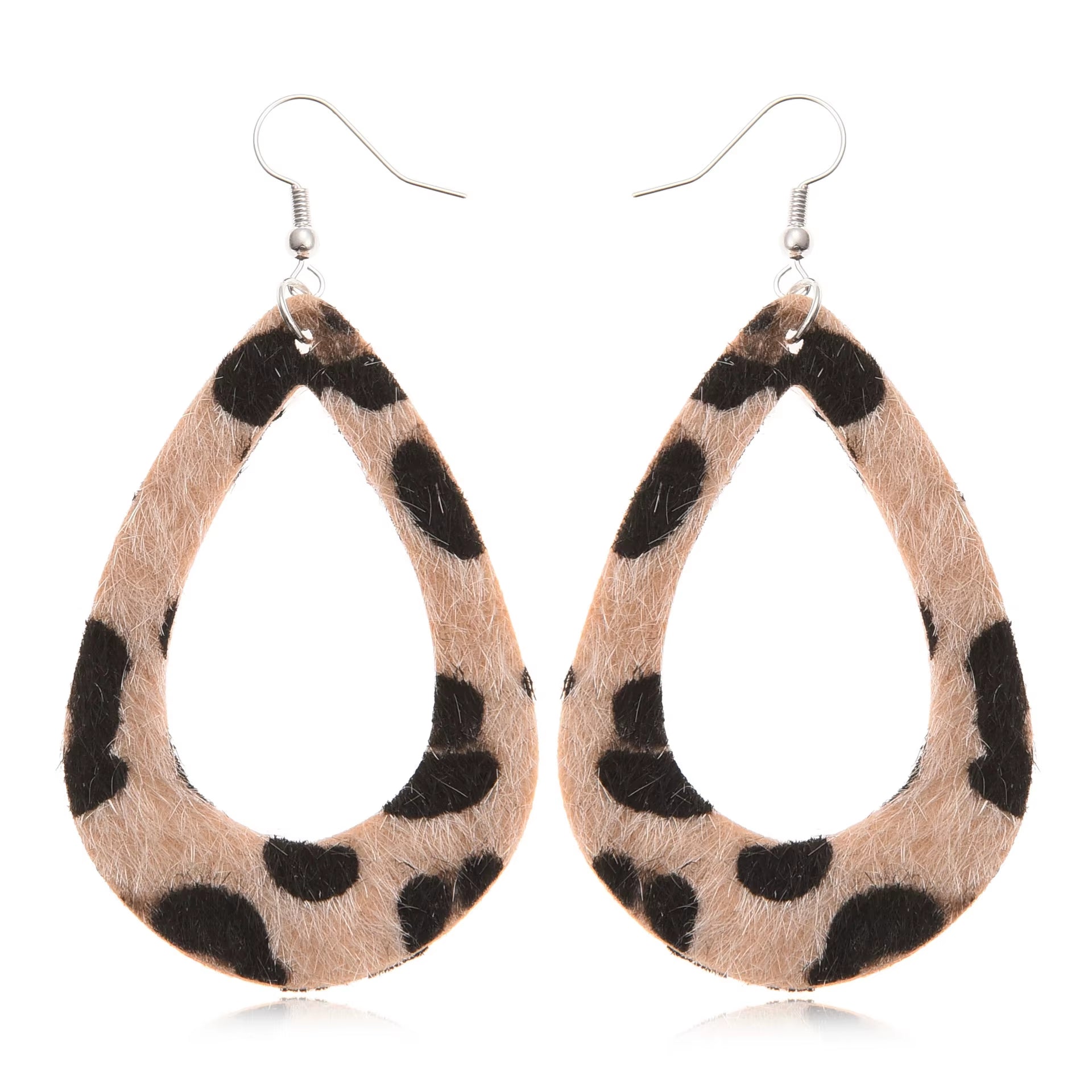 Trendy Unique Leopard Print Drop Earrings for Fashion Girl Acrylic Metal round Pendant Dangle Earrings Leopard Snake Jewelry