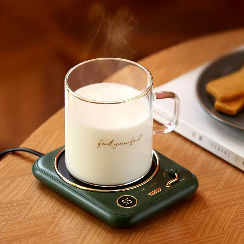 Mug Heater Coffee Mug Cup Warmer Milk Tea Water Heating Pad Cup Heater Warm Mat Constant Temperature Coaster 110/220V EU UK Plug