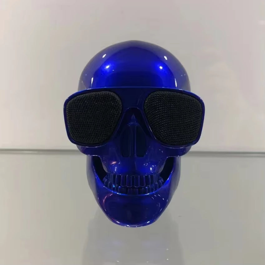 Skull Head Speaker Portable Mini Bluetooth-Compatible Wireless HD Stereo Speakers Skull Head Subwoofer Creative Home Ornament