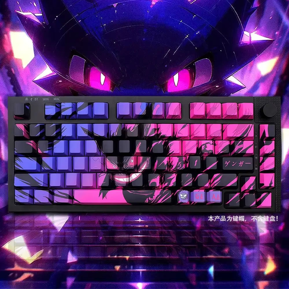 Anime Theme, Keycaps, Transparent PBT 136 Keys Cherry for MX Switches, Gaming Mechanical Keyboard