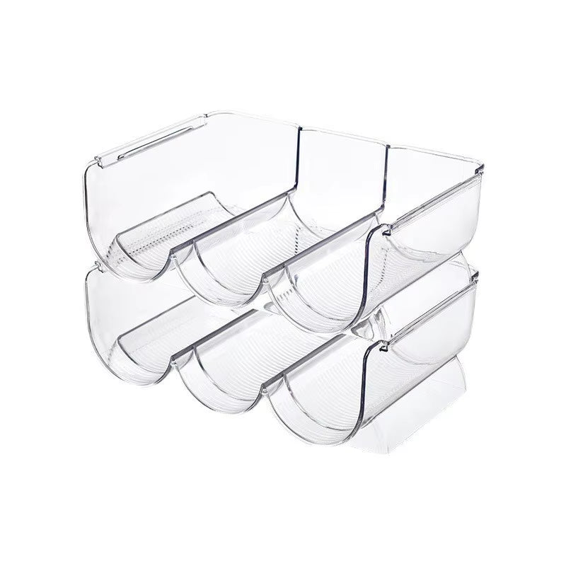 Plastic Refrigerator Organizer Transparent Red Wine Wine Display Rack Universal Refrigerator Drawer Durable Bottle Holder