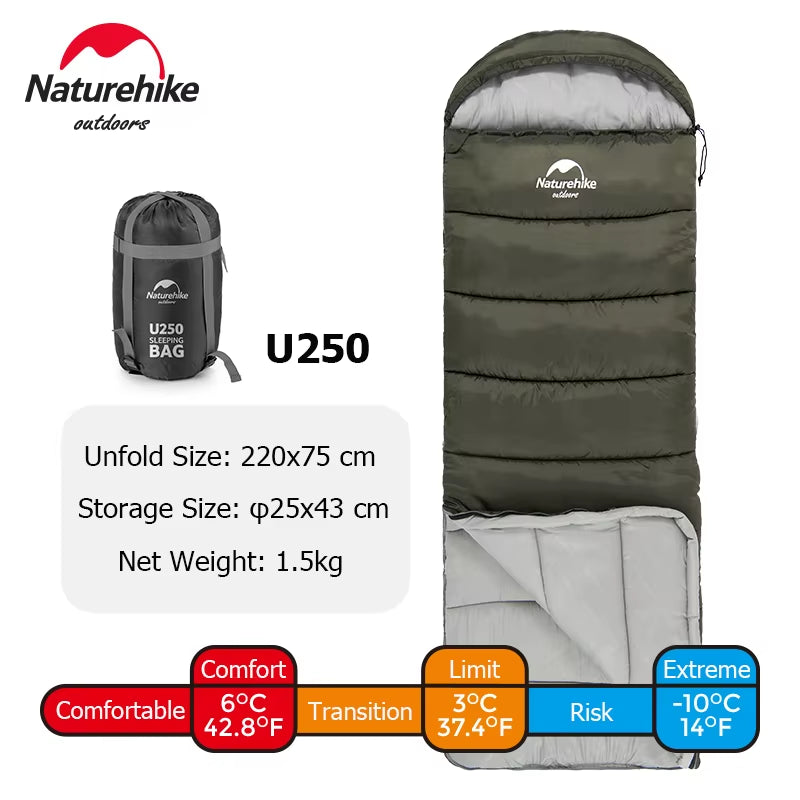 Sleeping Bag Ultralight Waterproof Sleeping Bag Cotton Quilt Portable Envelope Sleeping Bag Camping Sleeping Bags