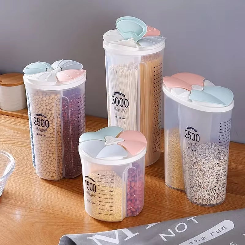 Kitchen Storage Box Food Storage Box Kitchen Supplies Grain Storage Tank Moisture-Proof Sealed Cans Transparent Organizers