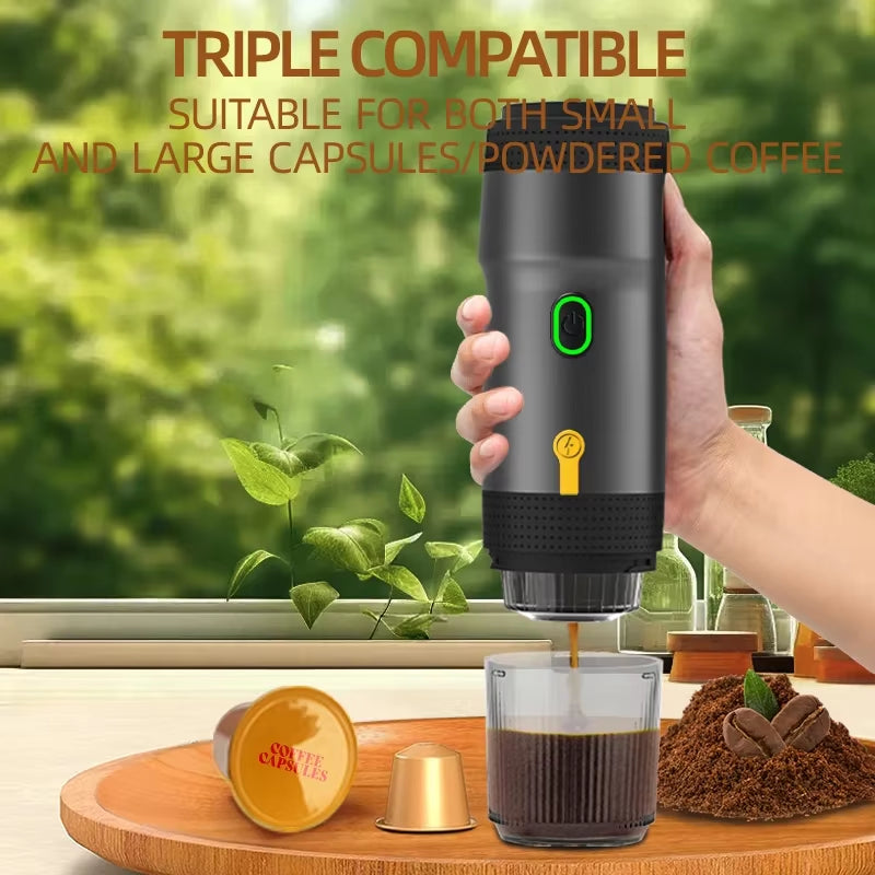 Portable Coffee Maker Capsules Electric Coffee Maker Battery Portable Espresso Coffee Machine for Home Camping Coffee Maker