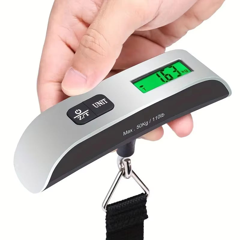 Digital Luggage Scale 110Lbs Hanging Baggage LCD Display Portable Suitcase Weighing Scale Travel Luggage Weight Scale Tool