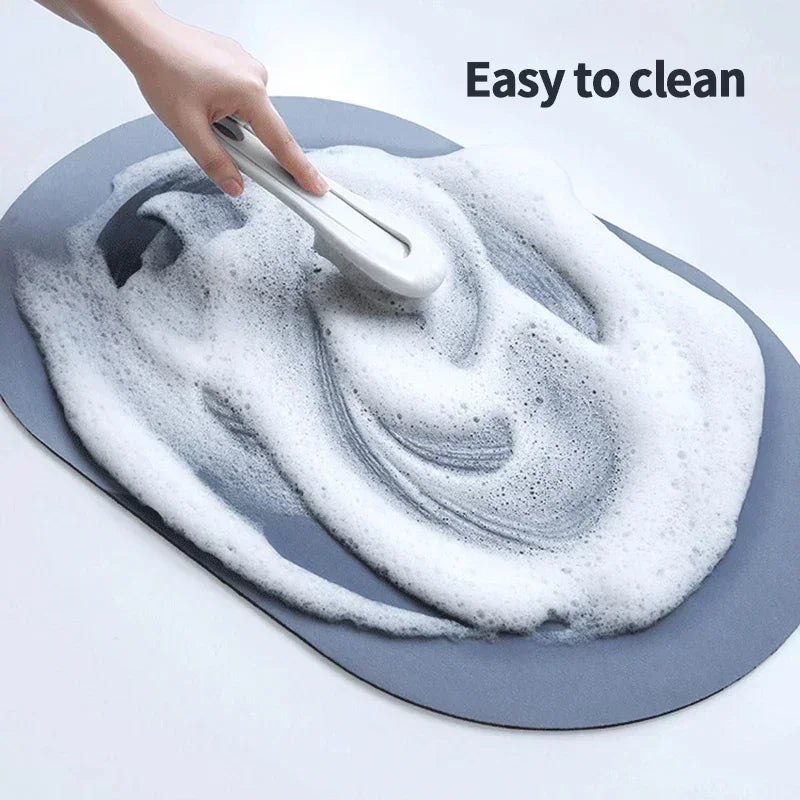 Super Absorbent Bath Mat Rubber Bathroom Rug Non-Slip Entrance Doormat Nappa Skin Floor Mats Toilet Carpet Kitchen Area Rugs