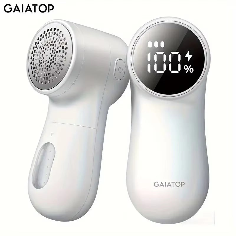 GAIATOP Rechargeable Fabric Shaver, Intelligent Digital Display Ball Remover, Manually Operated Sweater Hair Remover, USB