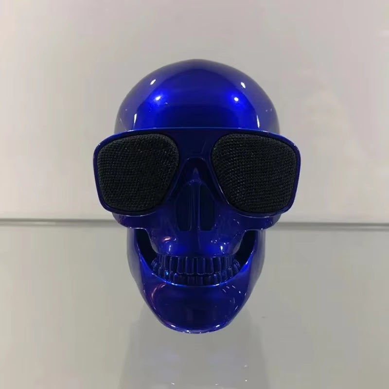 Skull Head Speaker Portable Mini Bluetooth-Compatible Wireless HD Stereo Speakers Skull Head Subwoofer Creative Home Ornament