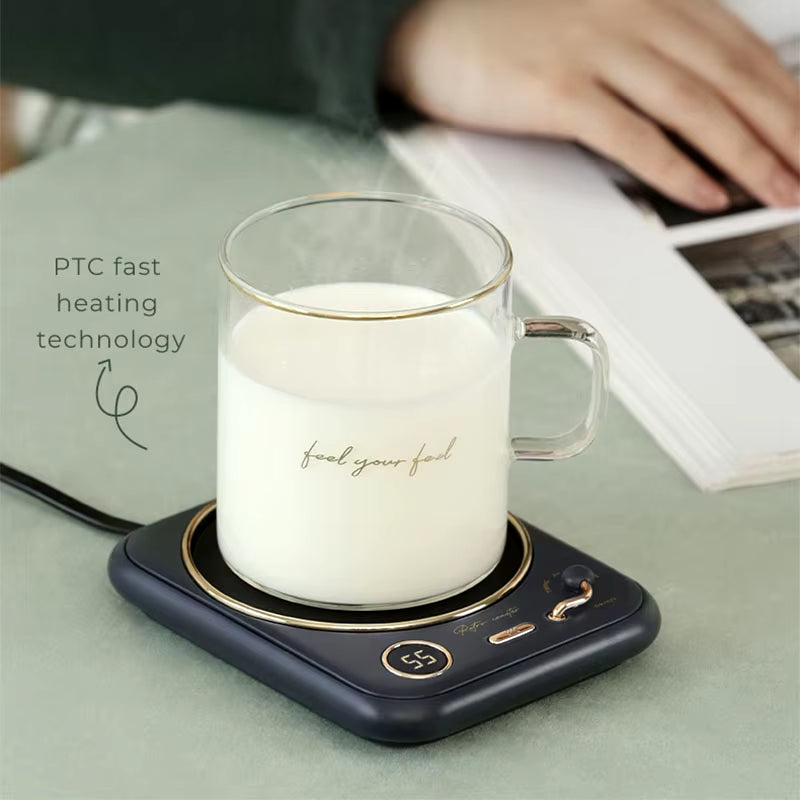 Mug Heater Coffee Mug Cup Warmer Milk Tea Water Heating Pad Cup Heater Warm Mat Constant Temperature Coaster 110/220V EU UK Plug