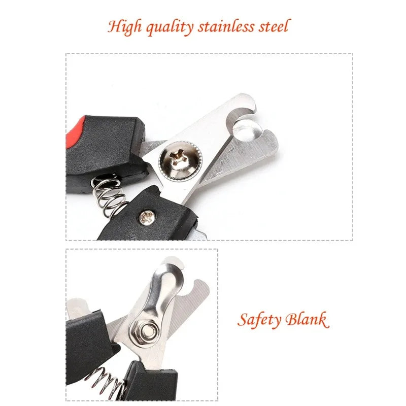 Pet Nail Clippers with Sickle Large Dog Nail Clippers Nail Clippers Multifunctional Teddy Cat Stainless Steel Grooming Scissors